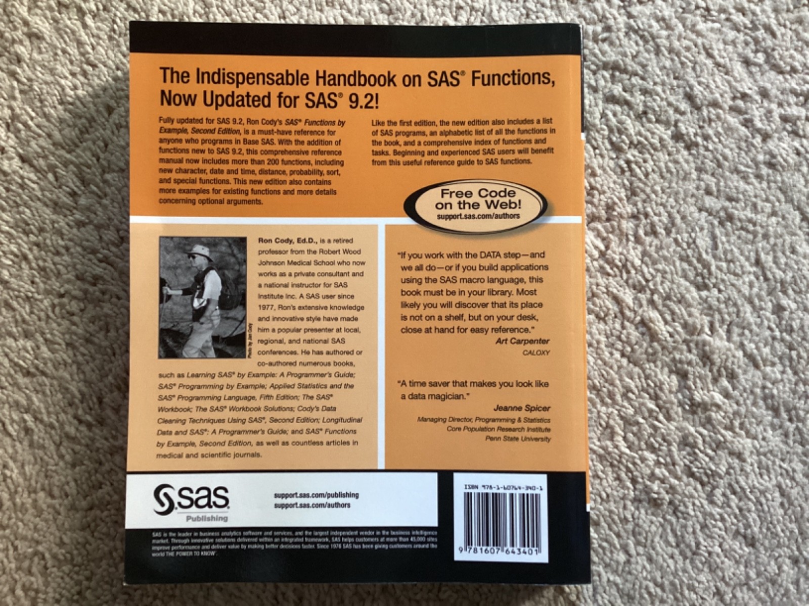 SAS Functions by Example by Ron Cody (2010, Book, Other)