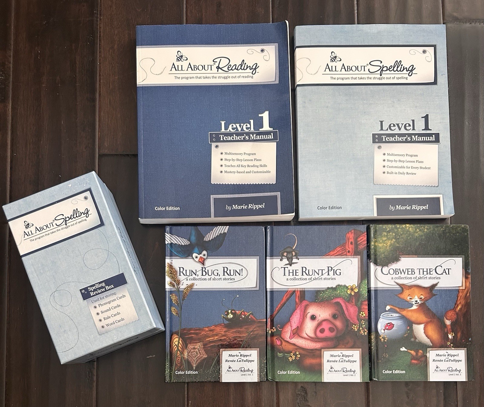 Level 1 Reading & Spelling Teacher’s Manuals, Spelling & Reading Cards & Readers