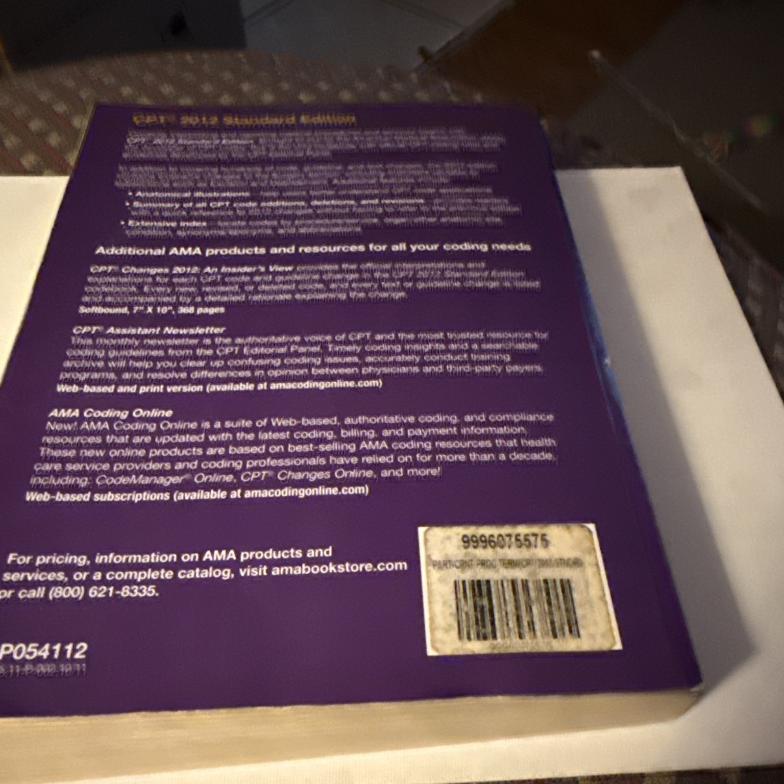 2012 Cpt Standard Edition Medical Coding Soft Cover