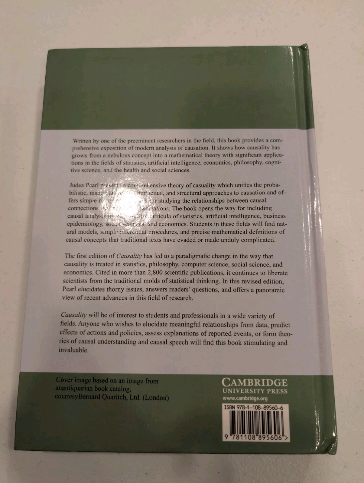 Causality Judea Pearl Hardcover 2nd Edition