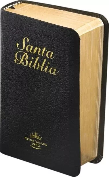 Bíblia mini bolsillo Reina Valera 1960 piel imitación canto dorado