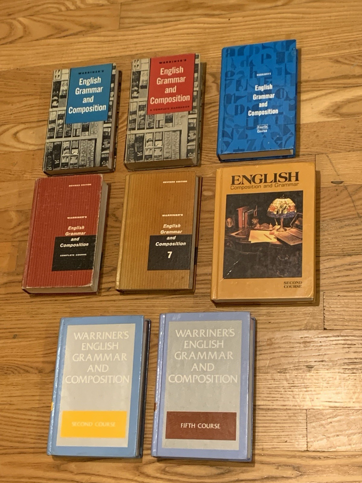 Lot of 8 Vintage – Warriner’s English Grammar And Composition Textbooks