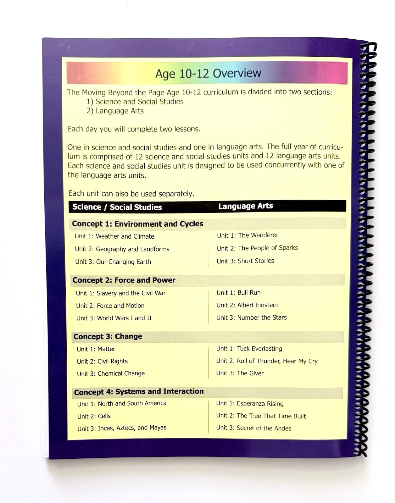 Moving Beyond the Page 10-12 Concept 3, Unit 1 – MATTER – Science/Social Studies