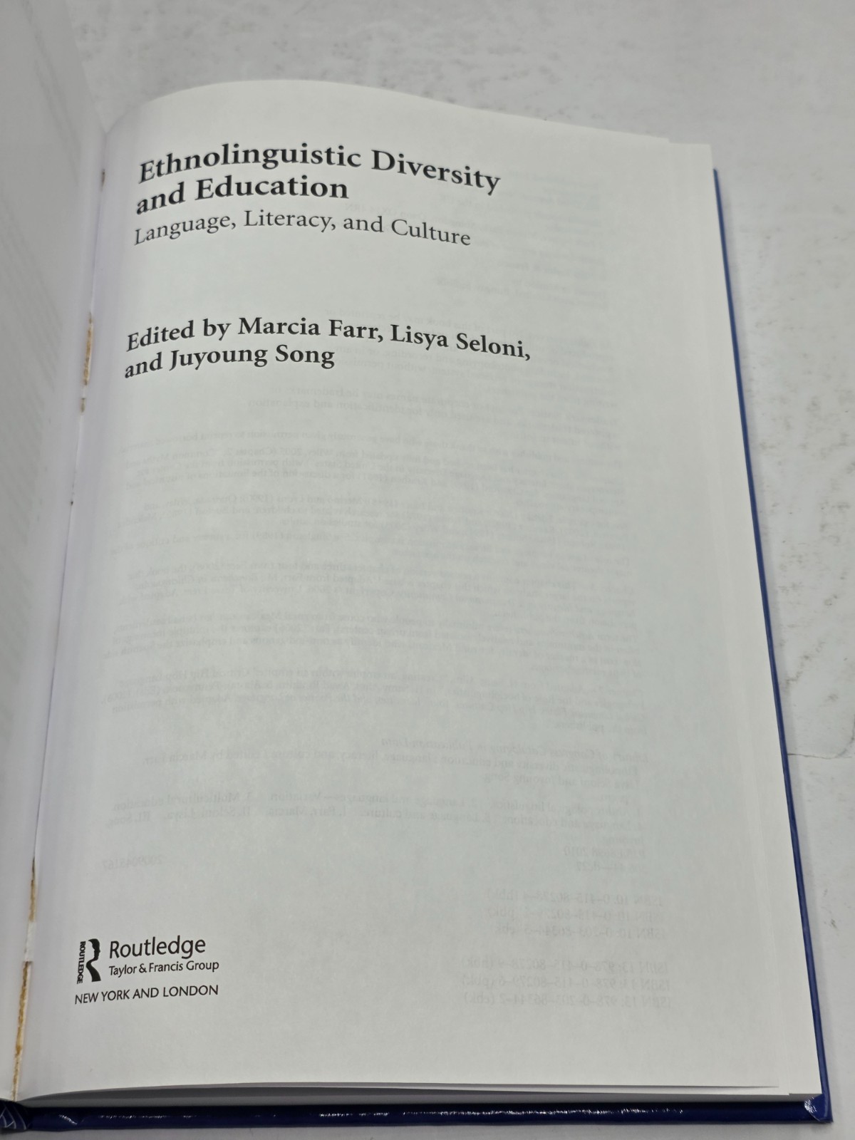 Ethnolinguistic Diversity and Education : Language, Literacy, and Culture, Ha…