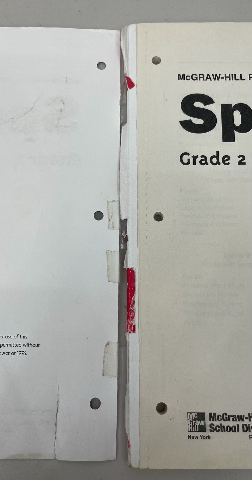 McGraw Hill Reading Spelling Practice Book Grade 2 Unused READ CONDITION