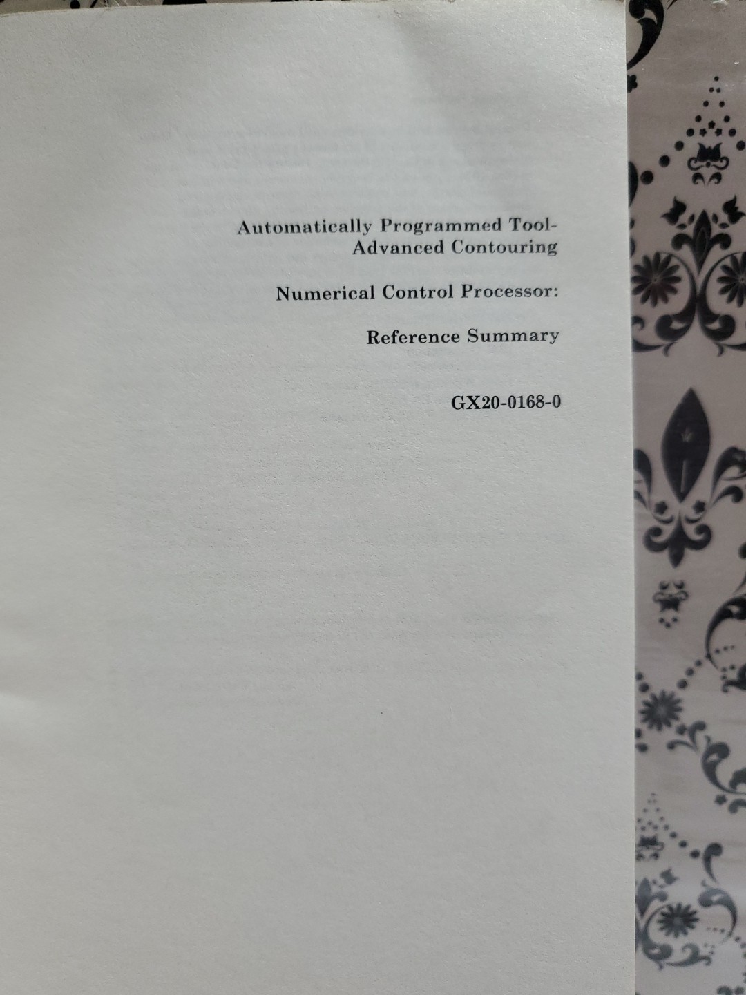 Numerical Control Programming in APT Irvin H Kral HC 1986 Prentice Hall