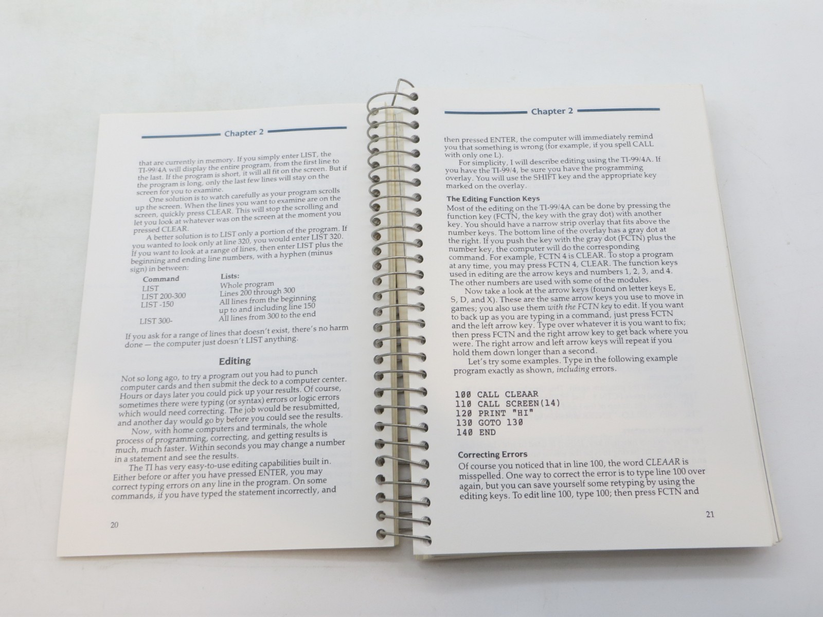 Programmer’s Reference Guide to TI 99-4A by C. Regena (1983, Spiralbound)