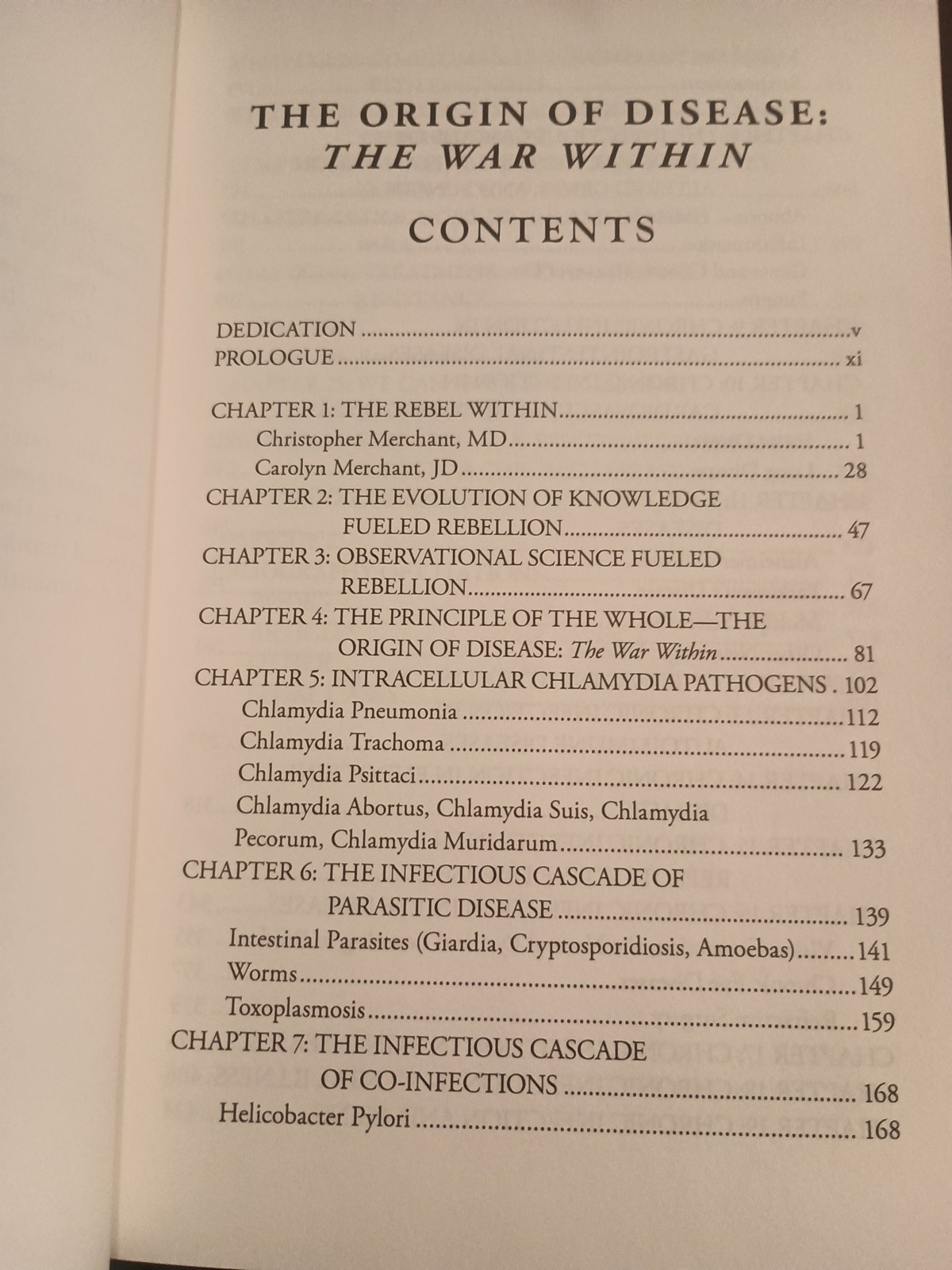 The Origin of Disease: The War Within by Carolyn Merchant JD, SB