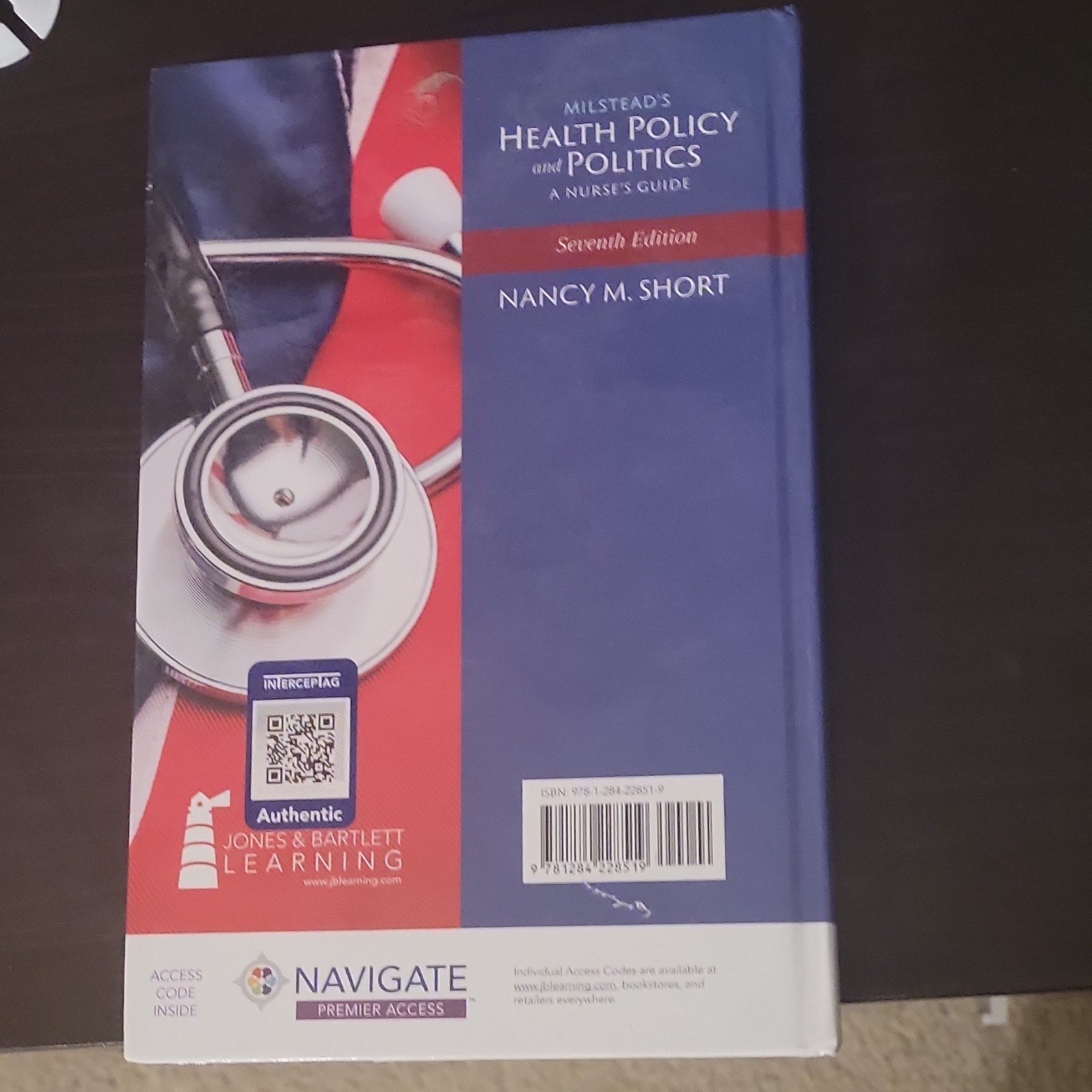 Milstead’s Health Policy & Politics 7th Ed Hardcover by Nancy M. Short
