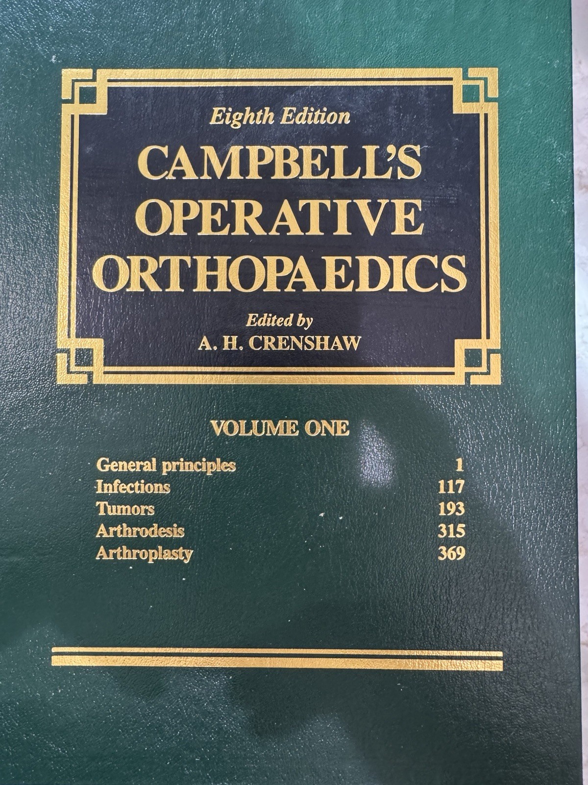 Campbell’s Operative Orthopaedics Vol. 1-5, 8th Edition 1992 Campbells Crenshaw