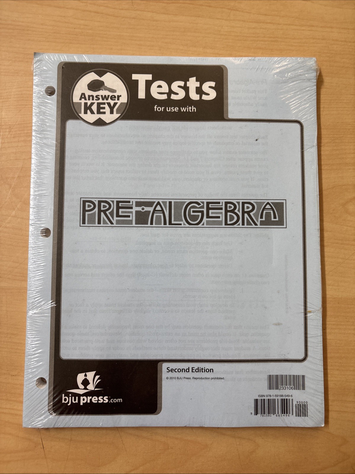 Lot 4 BJU Press Pre-Algebra Second Edition Textbook Tests Activities Answer Key