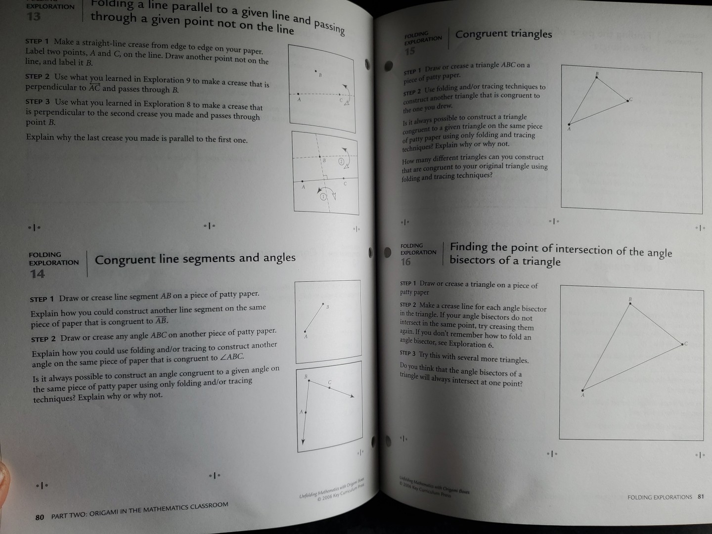 Unfolding Mathematics with Origami Boxes Tubis Signed 2006 Math Workbook