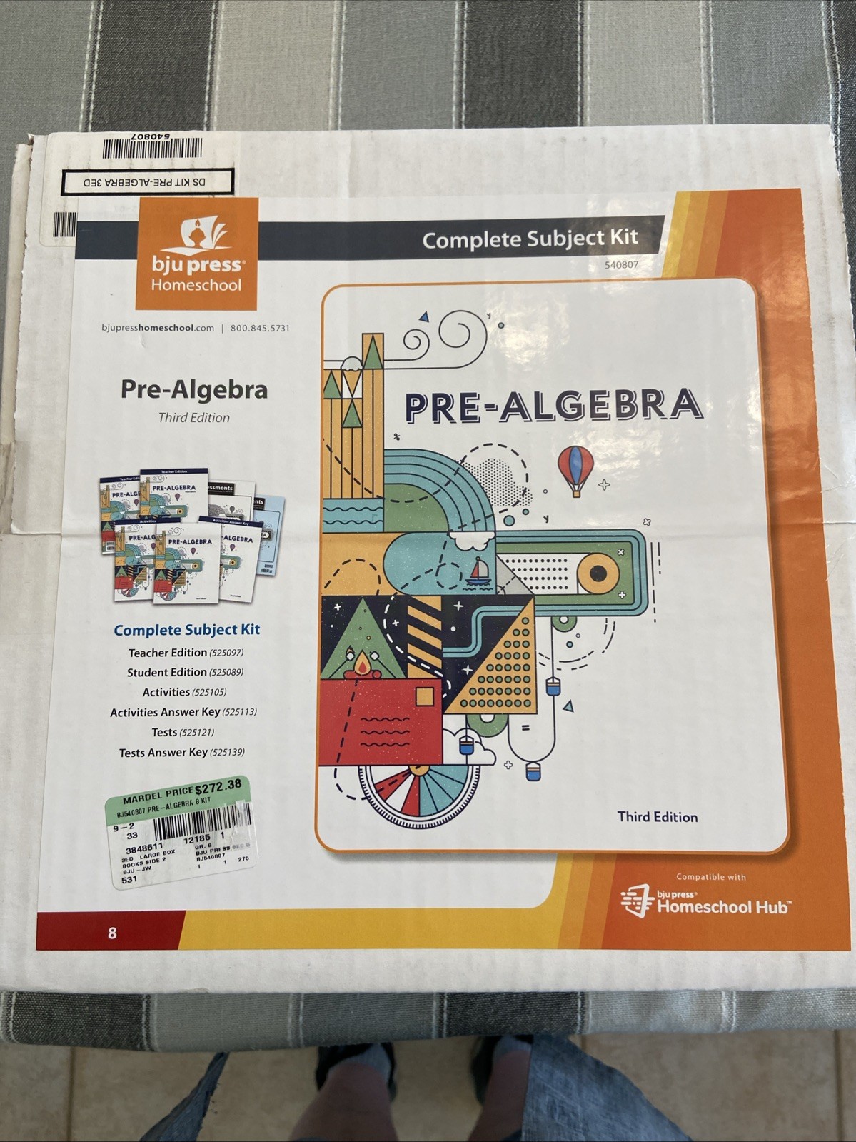 NEW BJU Press 8th grade PRE-ALGEBRA Complete Subject Kit 3rd ed Box Set Math 8