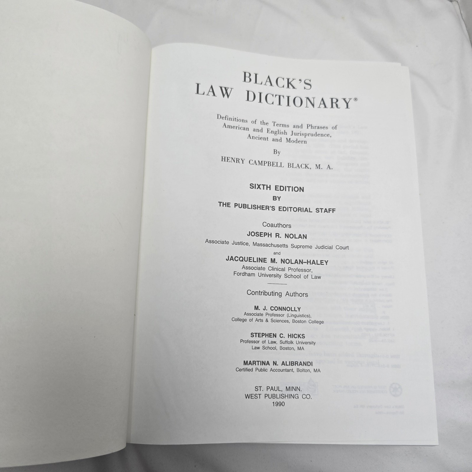 Black’s Law Dictionary with Pronunciations 6th Edition Centennial Edition 1994