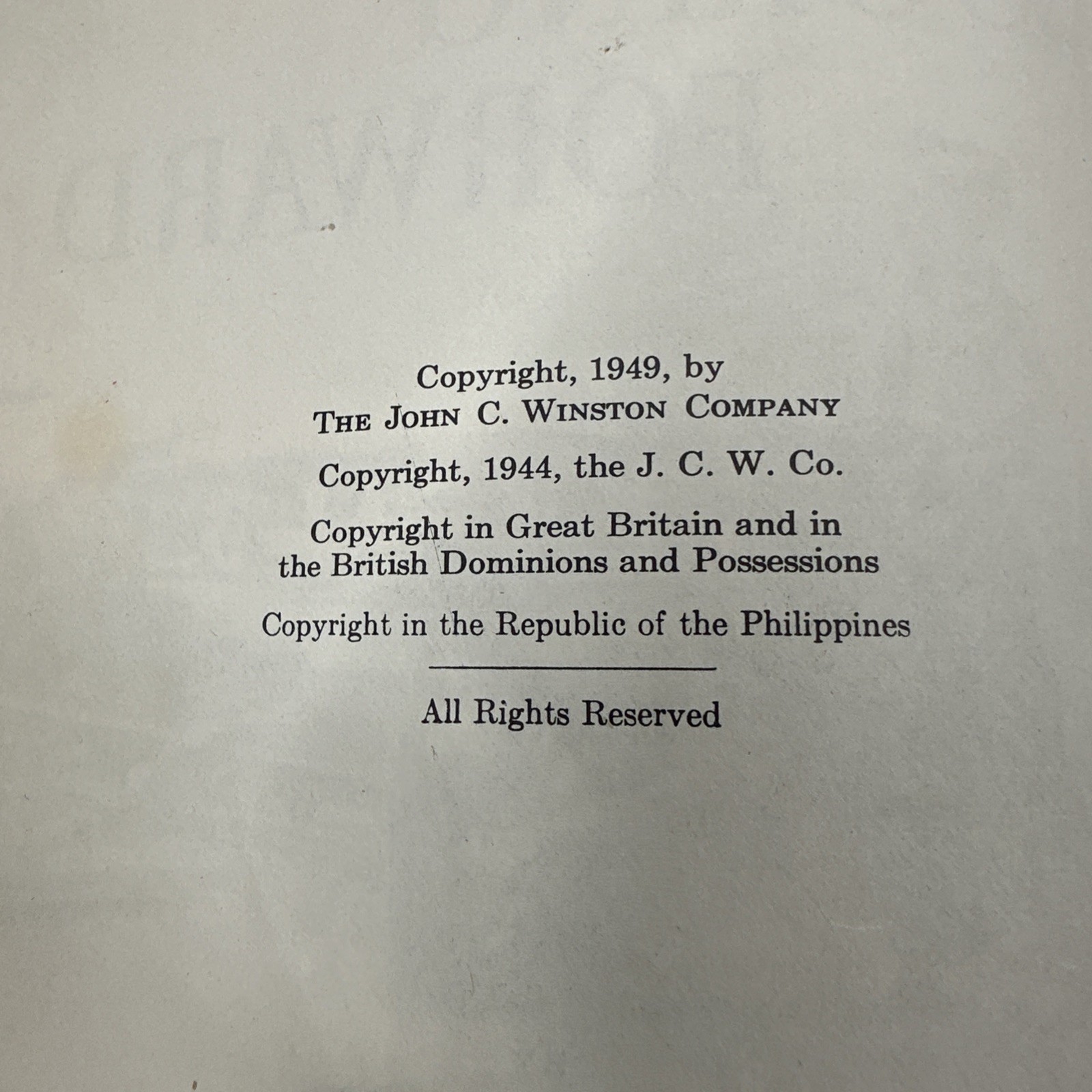 Vintage Looking Forward- Easy Growth in Reading 1949 J.C. Winston Company