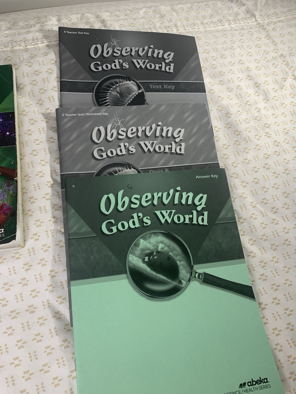 Abeka Observing God’s World Text Answer Key Test Key Quiz /Worksheet Key 4th Ed