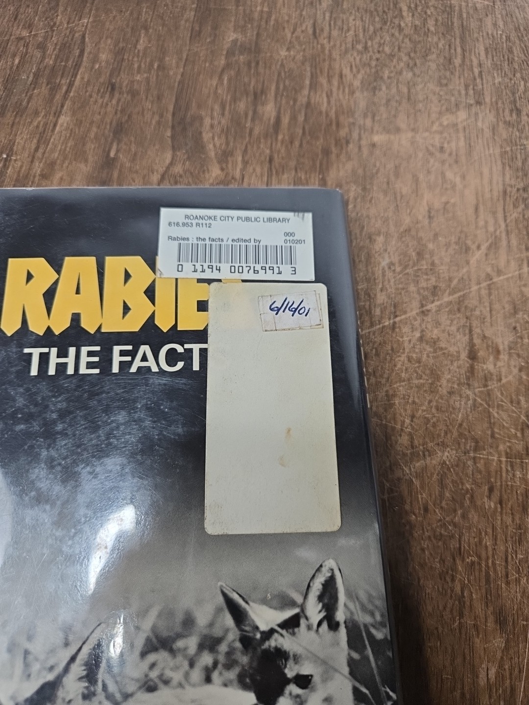 RABIES: THE FACTS, By Colin Kaplan – Hardcover Ex-library Book 1977
