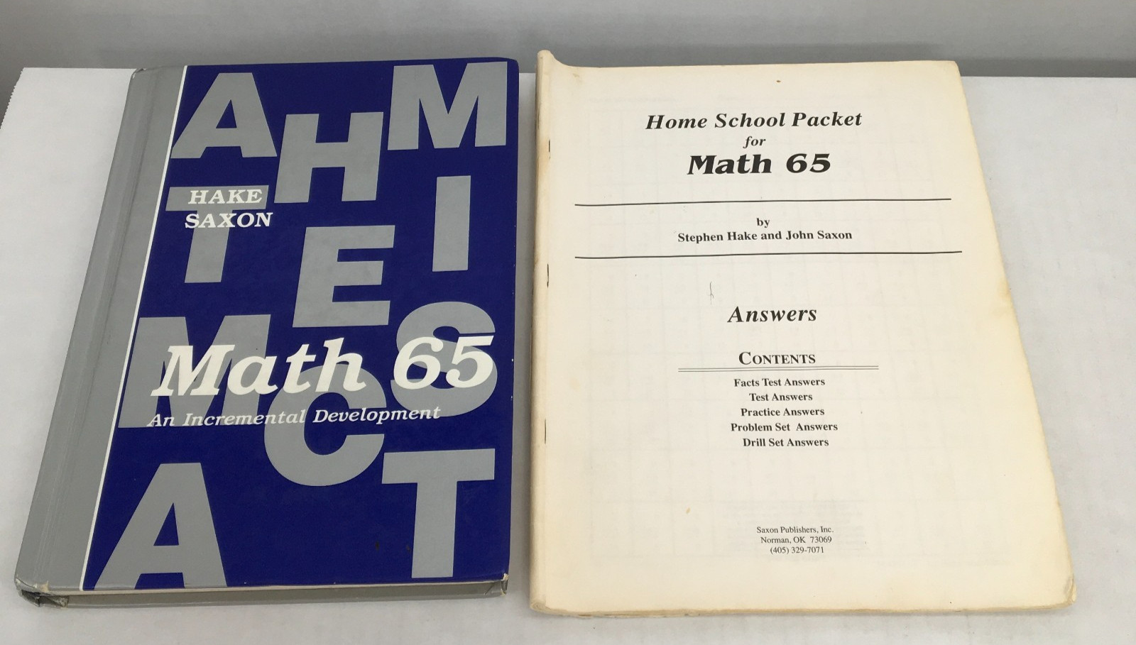 Saxon 65 Math Set 6/5: Textbook and Answer Key; 1st First Edition; Homeschool