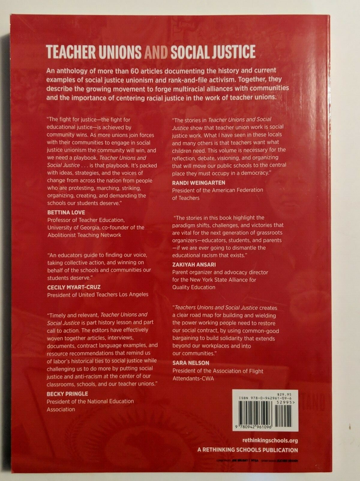 Teacher Unions and Social Justice Book & Sticker Organizing Schools Communities