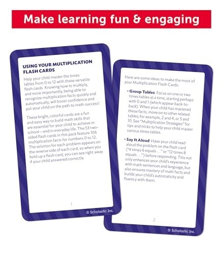 Flash Cards: Multiplication 0 – 12, Free Shipping