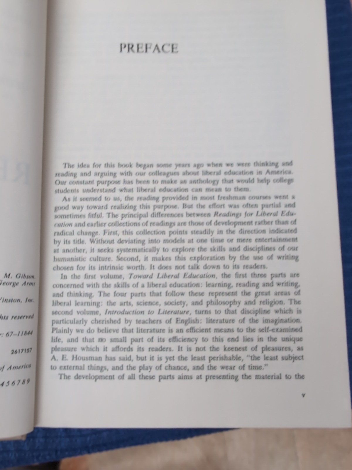 Reading For liberal Education Fifth Edition