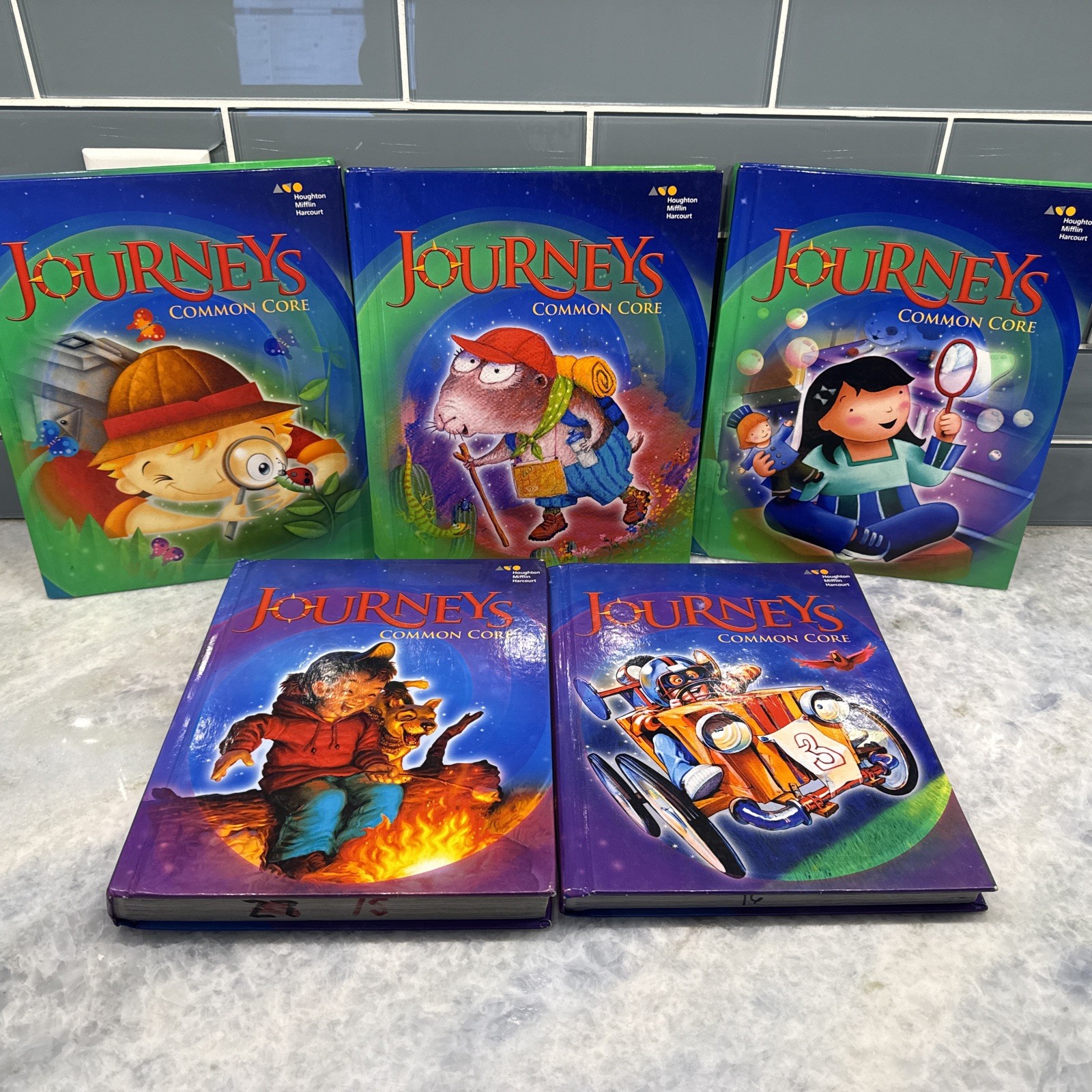 Journeys Common Core HMH Hardcover Textbook Lot 5 Books Grades 1 & 3 -Homeschool