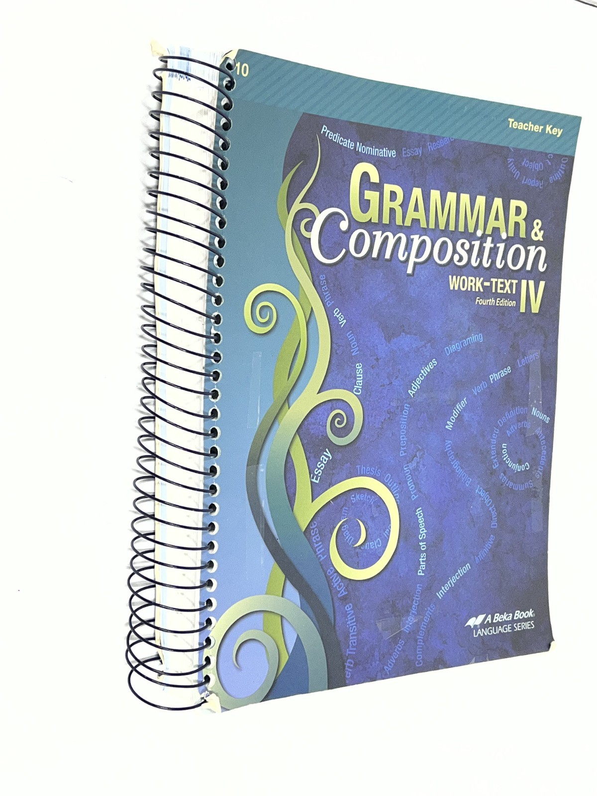 Abeka Grammar & Composition IV 4 work-text Teacher Key 4th ed. English grade 10