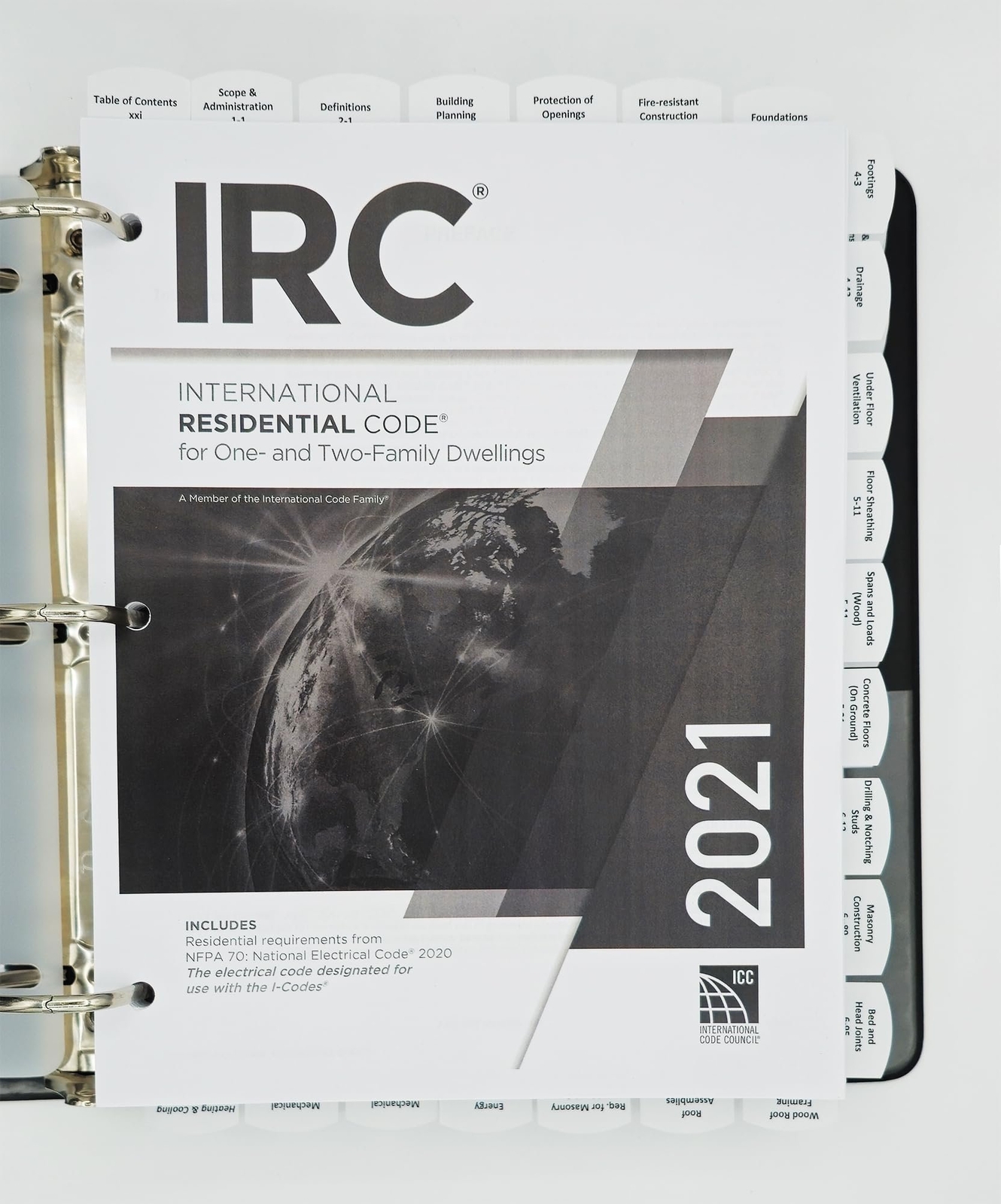 Highlighted and Tabbed – 2021 International Residential Code – from Exam Books