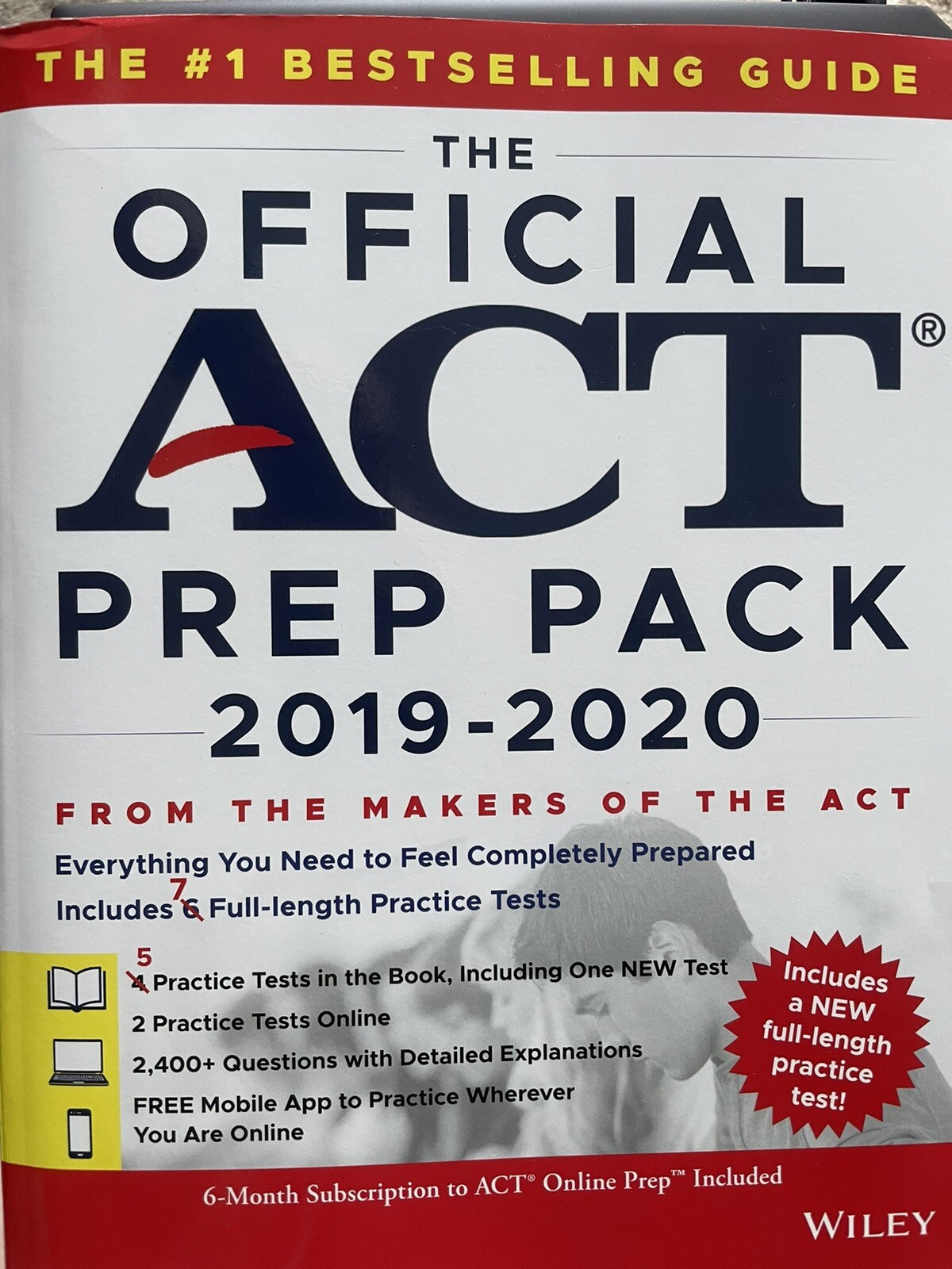 The Official ACT Prep Pack Book 2019 2020 Practice Tests Study Aid College New