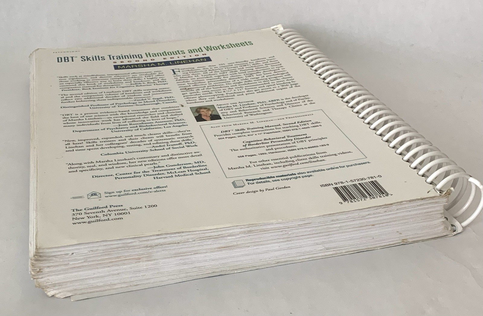 2015 Marsha Linehan DBT Skills Training 2nd Edition Handouts & Worksheets Spiral
