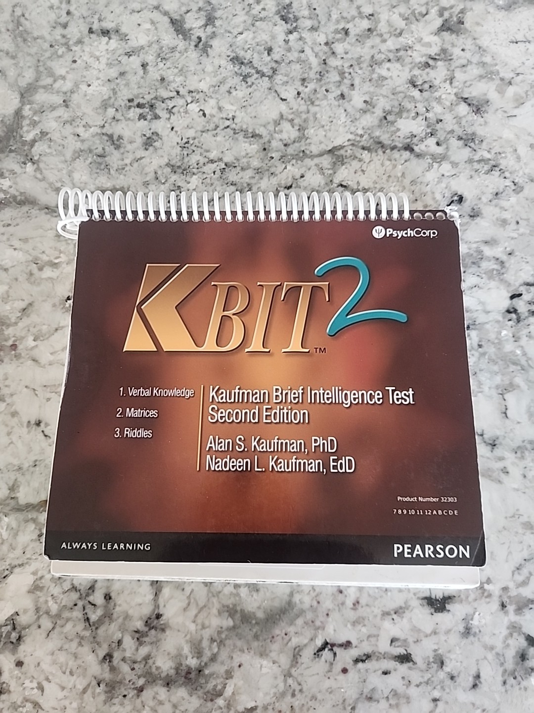 KBIT-2 Kaufman Brief Intelligence Test 2nd Testing Easel Only