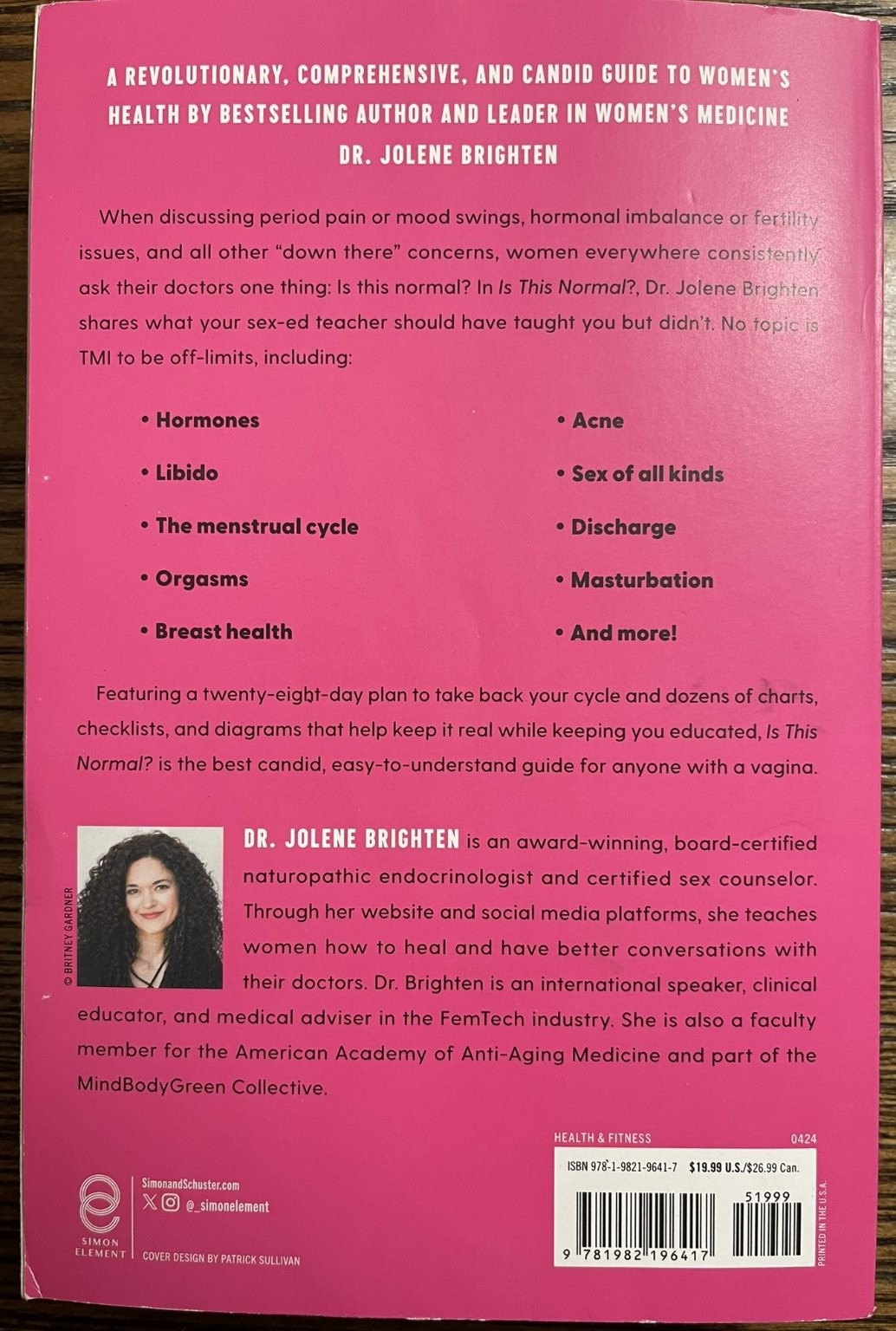Is This Normal? Dr. Jolene Brighten 2022 Women’s Health Guide Simon Element: VG