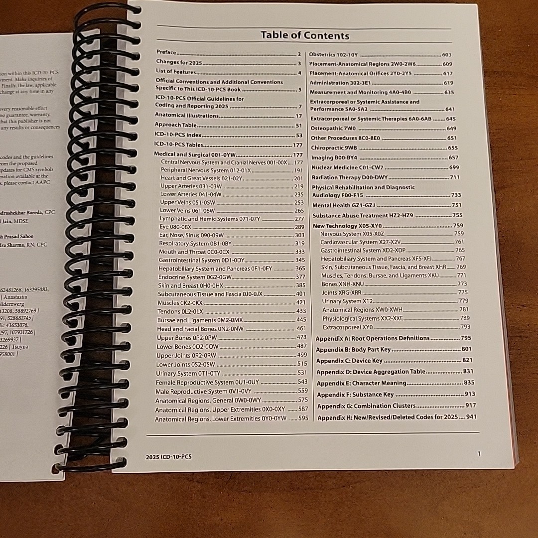 AAPC ICD-10-PCS EXPERT 2025 SPIRAL Inpatient Procedure Codes & Facilities