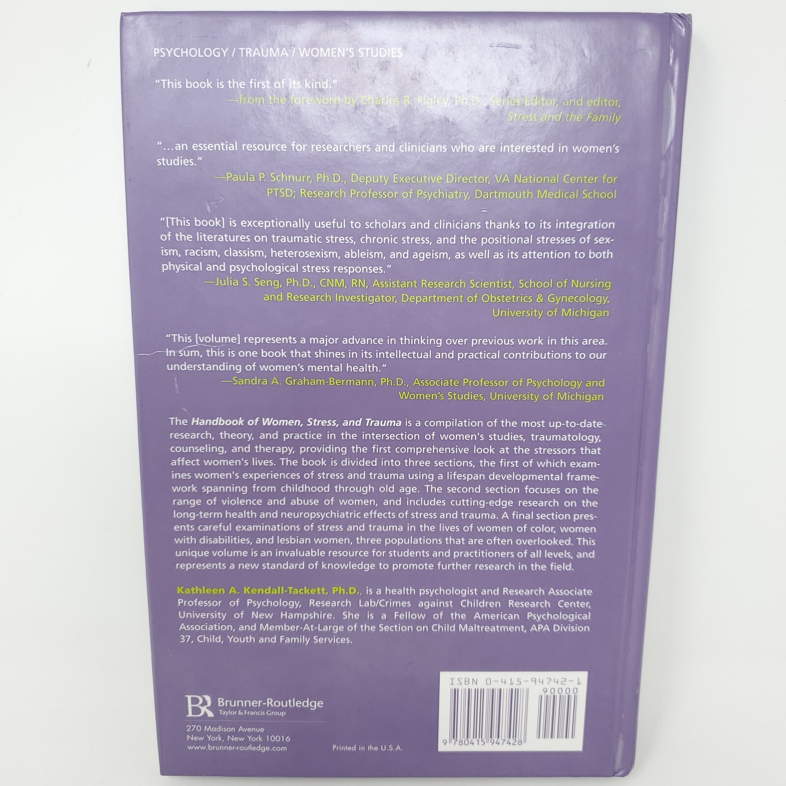 Handbook of Women, Stress and Trauma by Kathleen A. Kendall-Tackett Fast Ship
