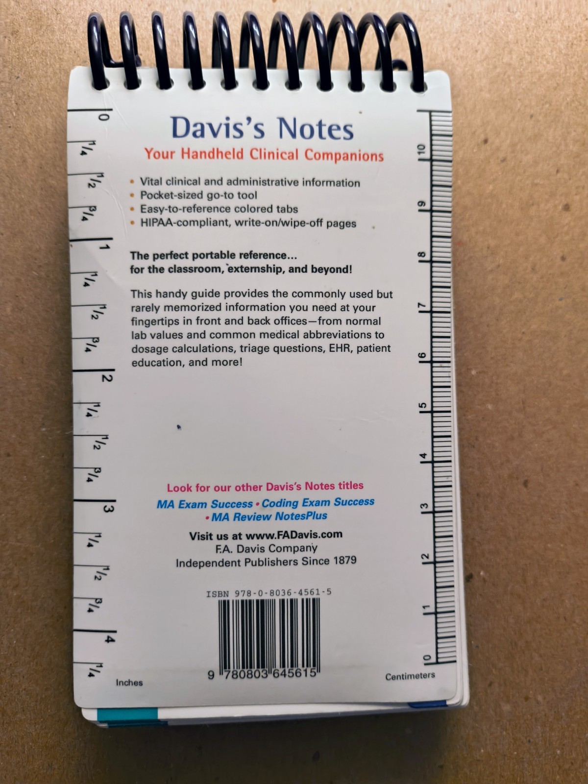 Always your side… MA Notes : Medical Assistant’s Pocket Guide 3rd Edition