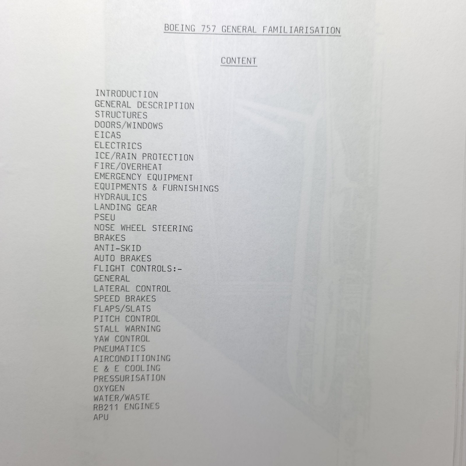 Boeing 757 Technical Training Manual Folder Osman Aviation 560 Pages