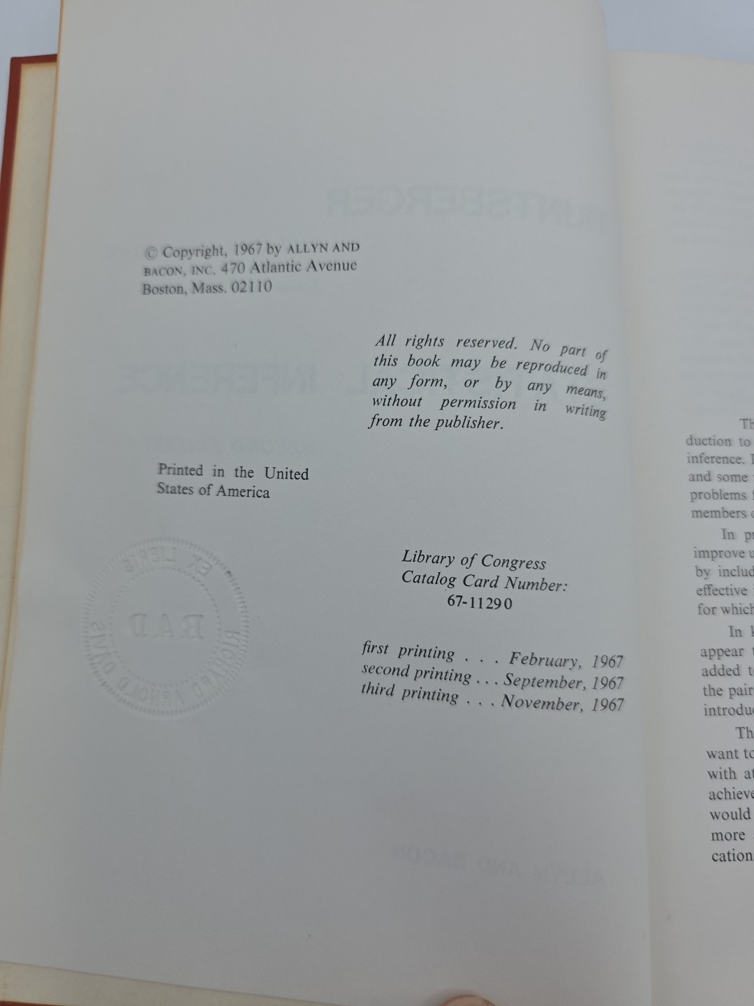 Elements of Statistical Inference 2nd Edition- David V. Huntsberger (1967)