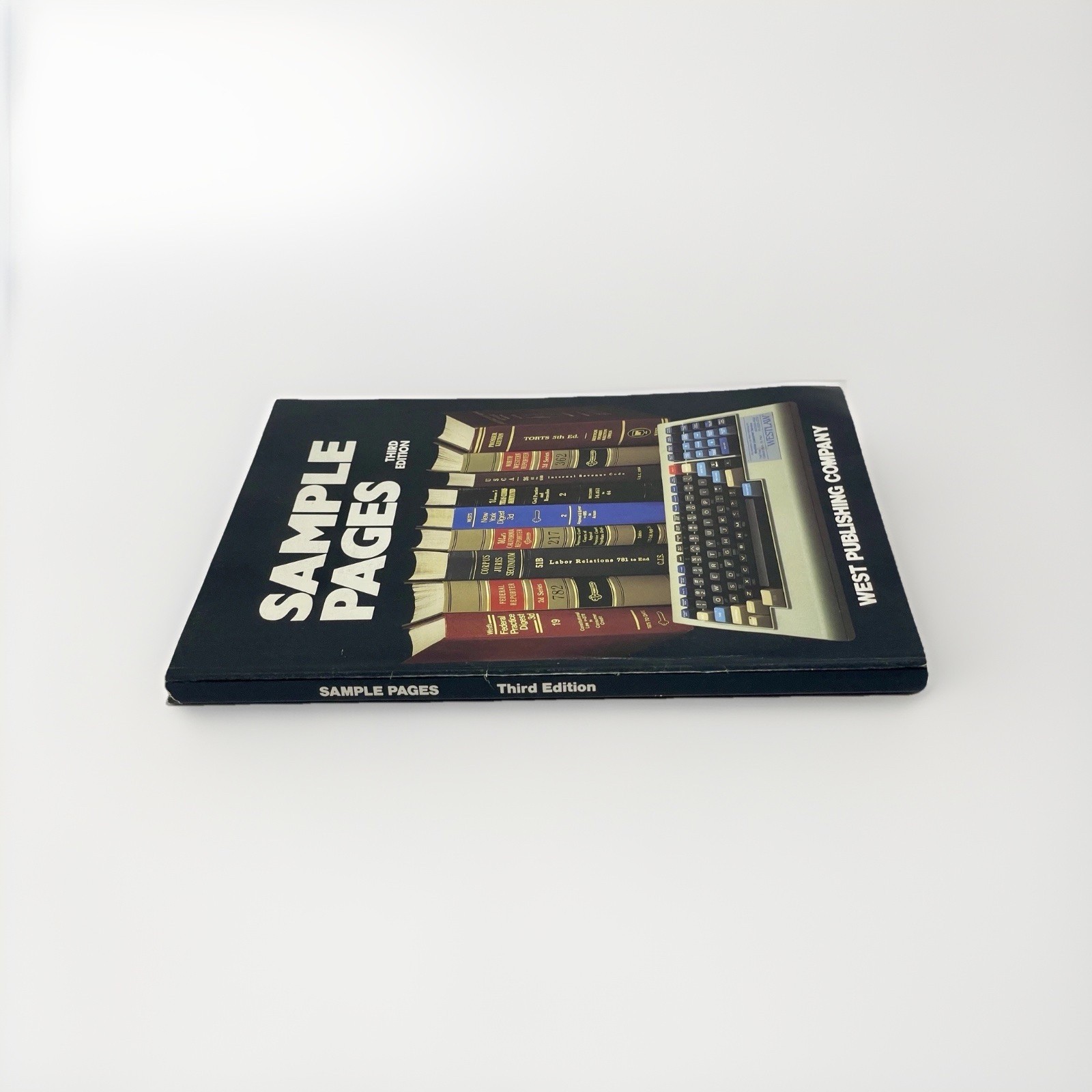 Sample Pages 3rd Edition West Publishing Company 1986 Vintage Legal Research Law