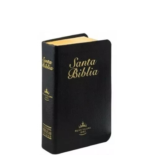 Bíblia mini bolsillo Reina Valera 1960 piel imitación canto dorado