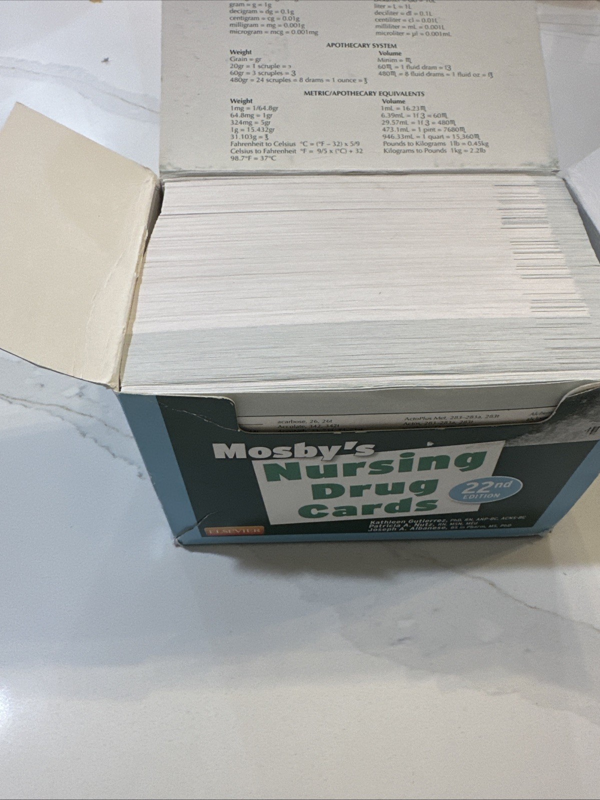 MOSBY’S NURSING DRUG CARDS 22nd Edition