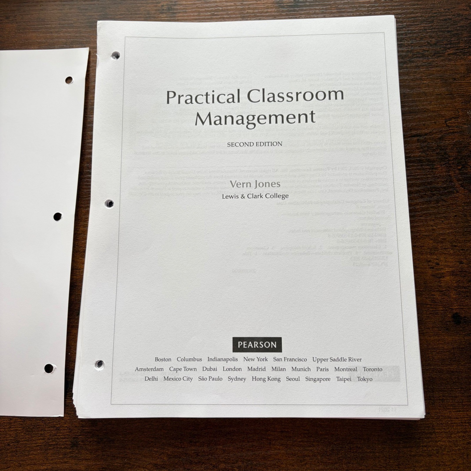 Practical Classroom Management 2nd Ed. Vern Jones Loose Leaf Pearson Textbook