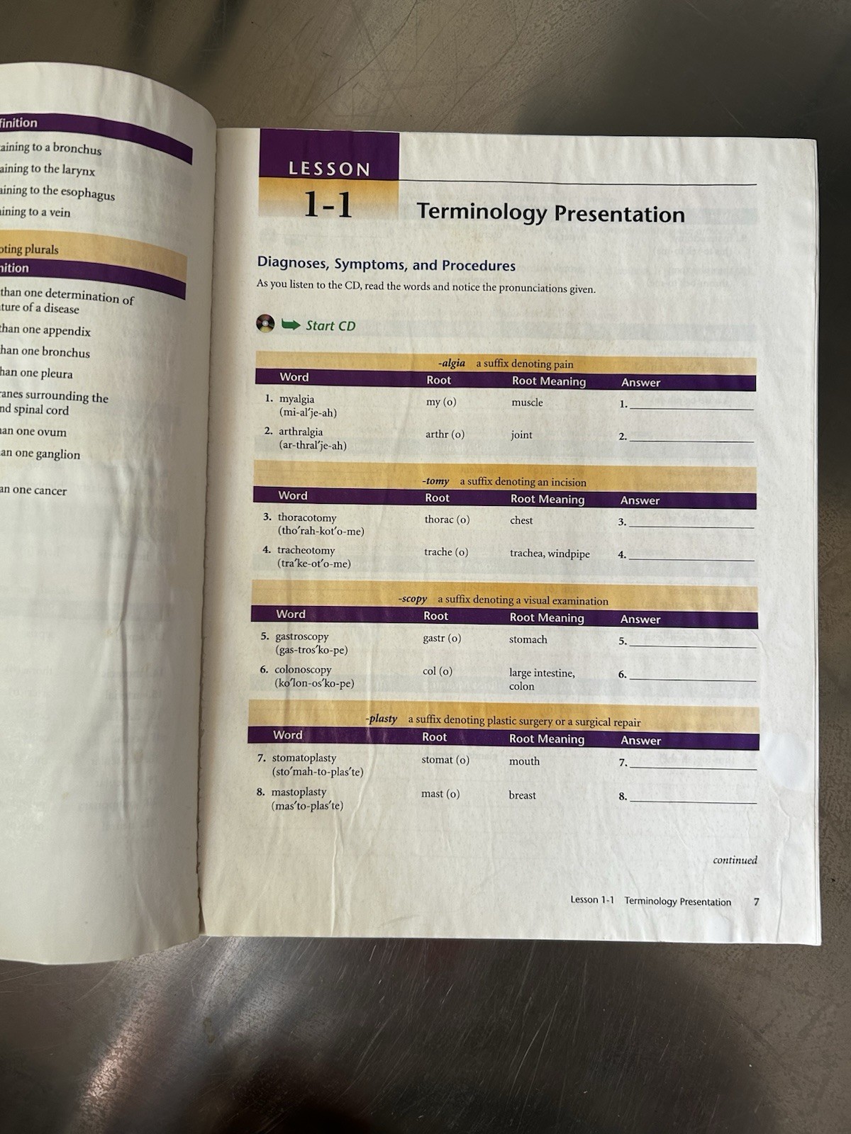Medical Terminology by J. Patrick Fisher Book With Flash cards 552 Pages No Disk