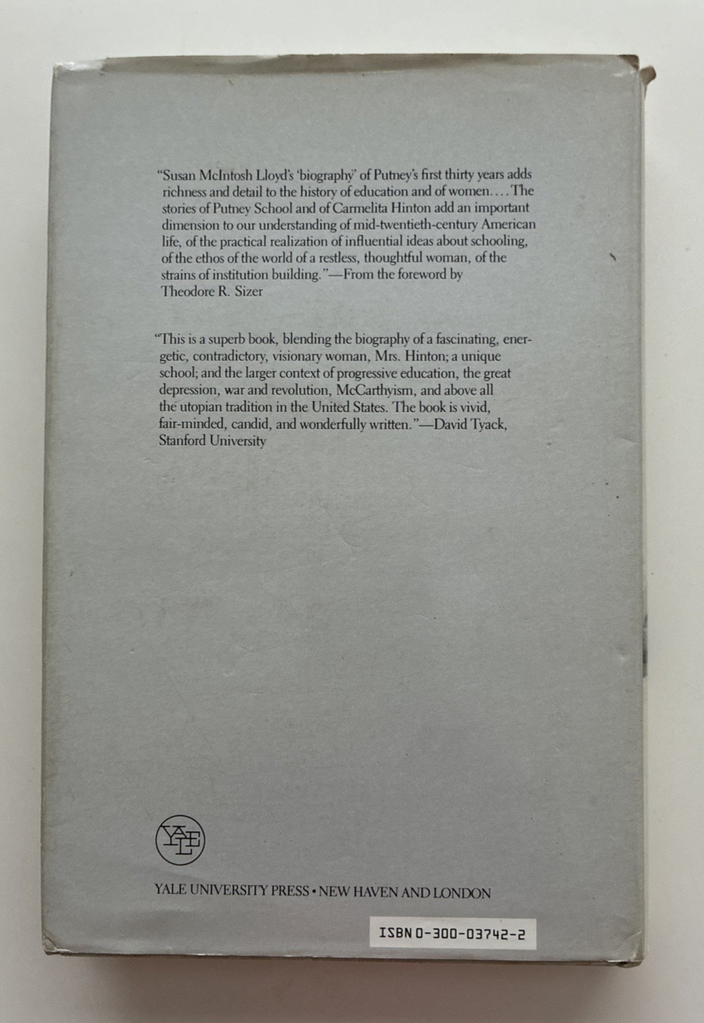 1987 The Putney School A Progressive Experiment Susan Lloyd Yale Press HC/DJ