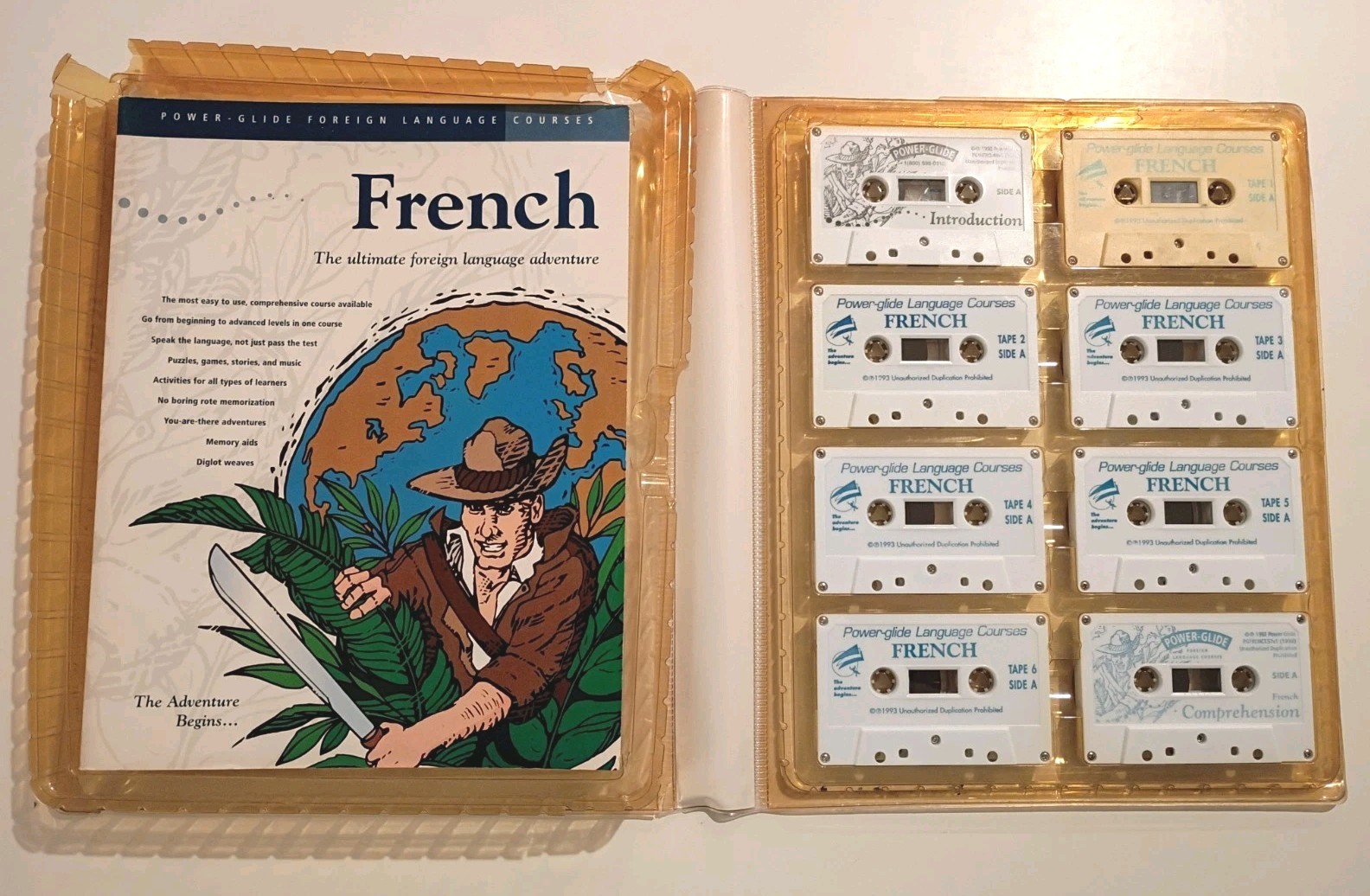 Power Glide French Book Cassettes Homeschool Foreign Language Course Curriculum