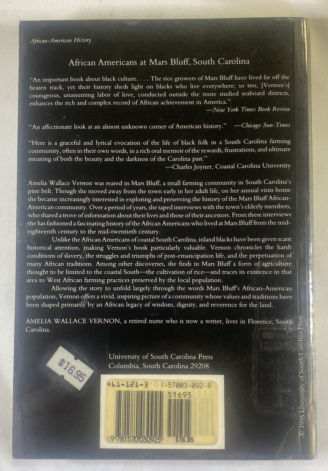 African American at Mars Bluff, South Carolina Softcover Ex Library Book