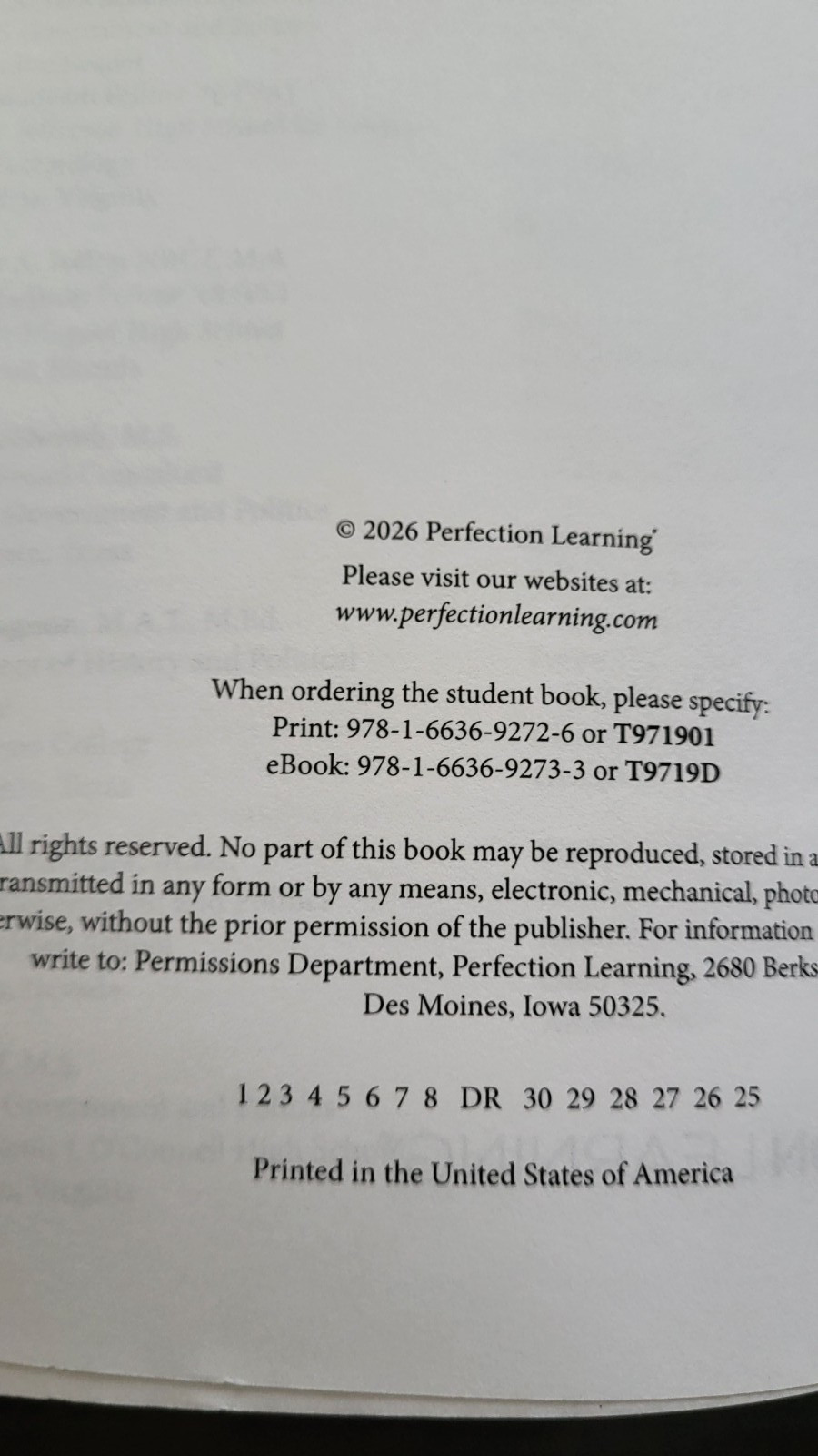 2026 AMSCO Advanced Placement United States Government & Politics 9781663692726