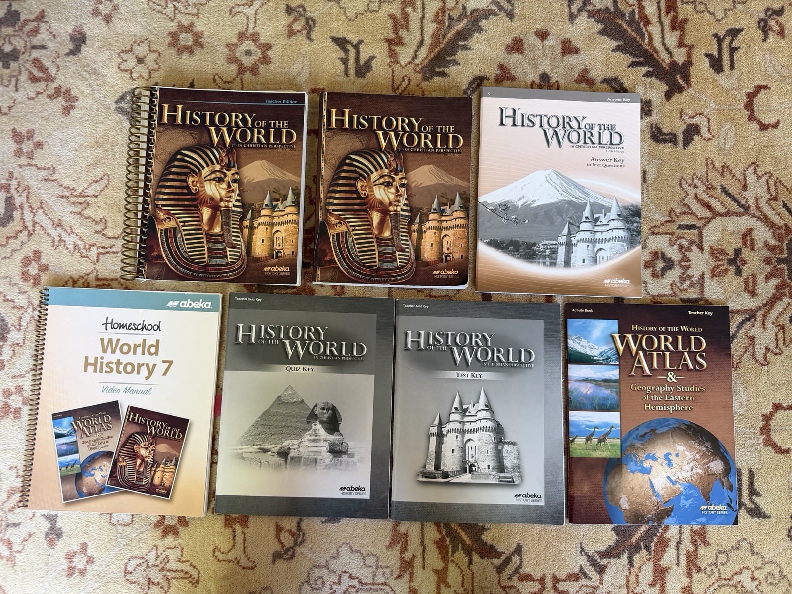 Abeka 7th grade History of the World, Teacher student curriculum Test quiz Keys