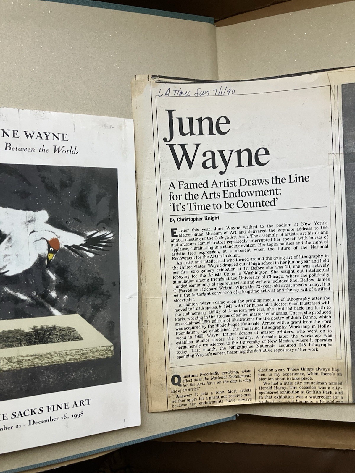 June Wayne SIGNED ; A Catalog Raisonne 1936- 2006 “The Art of Everything”