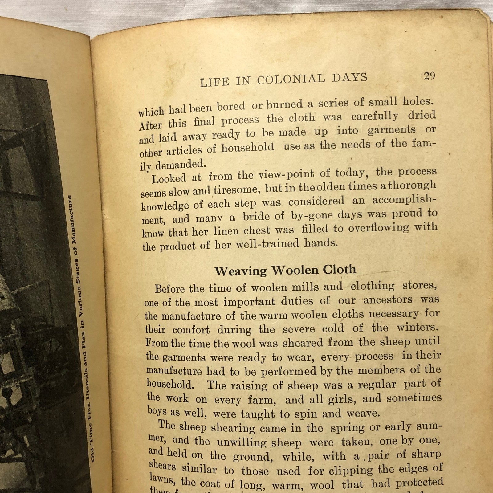 Life in Colonial Days Booklet by L Morton Tillinghast 32 Pages