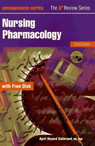 Nursing Pharmacology (Book with Diskette) – Vallerand, April Hazard – Very G…